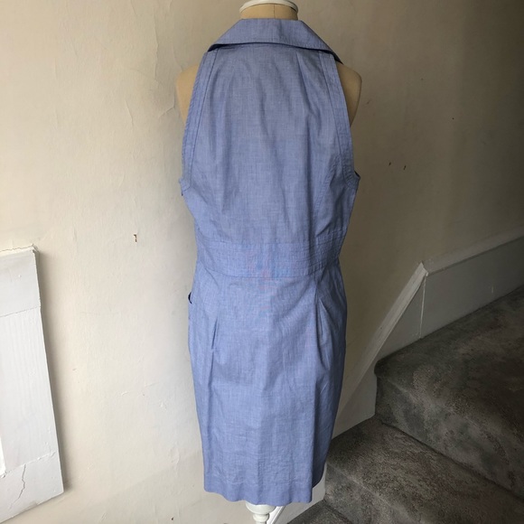 Shoshanna Cotton Sleeveless Shirt Dress w/ Pockets - Picture 2 of 10